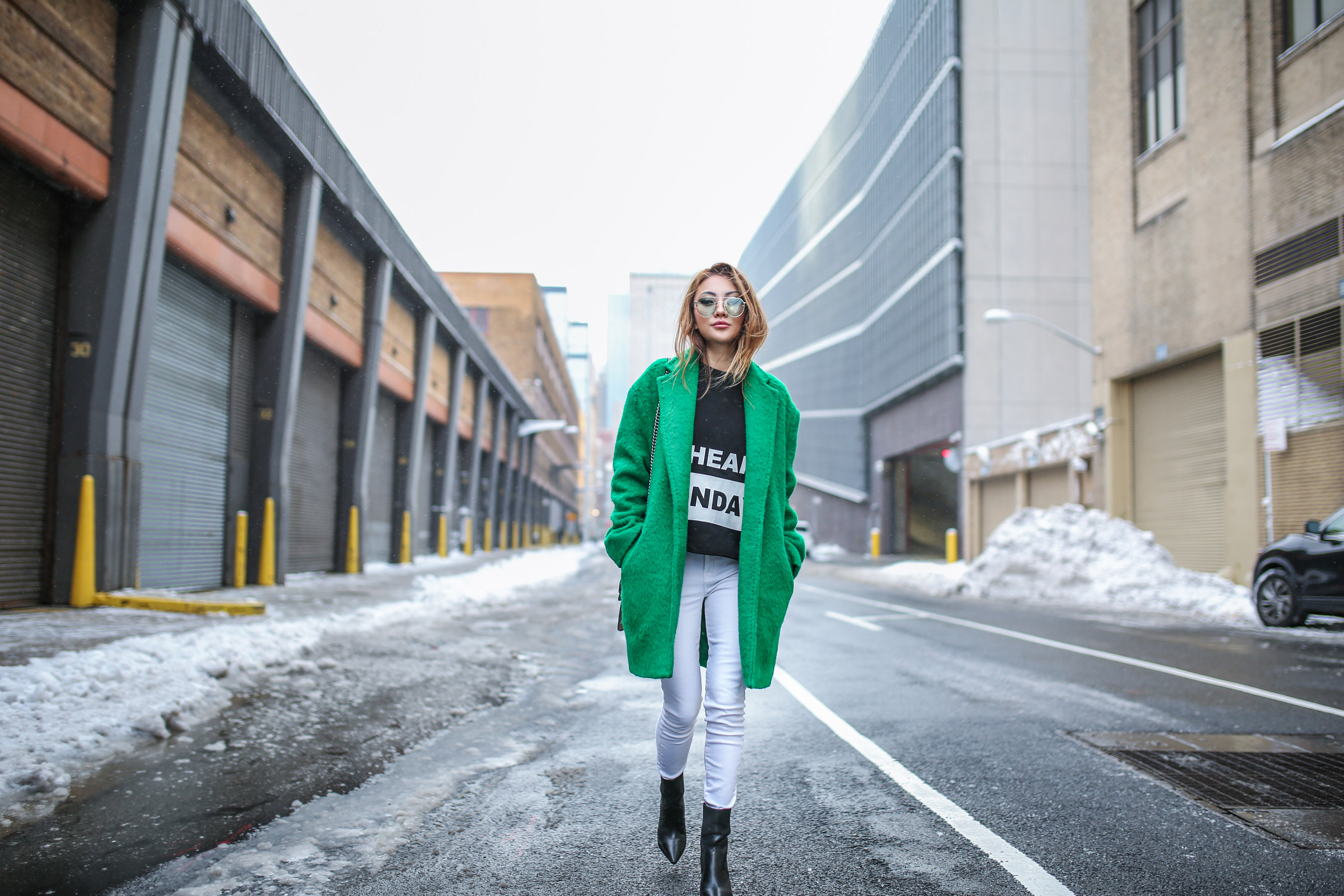 Essential Winter Coats Every Girl Should Own - Green Fuzzy Coat // NotJessFashion.com