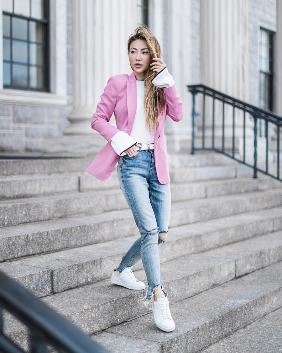 Pink Blazer - 9 Looks that Seamlessly Transition from Winter to Spring // NotJessFashion.com