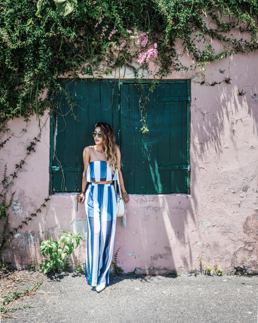 Step Up Your OOTD Photography with These Summer Outfit Details - matching set for summer, stripe matching set, sheer skirt outfit, cute beach looks // Notjessfashion.com