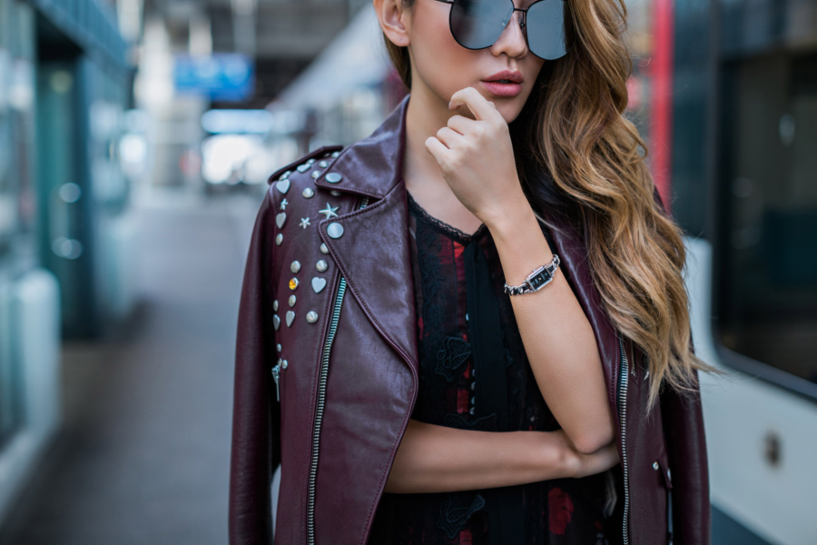 Studded Plum Leather Jacket Coach - What should you expect from Baselworld: Coach Edition // NotJessFashion.com