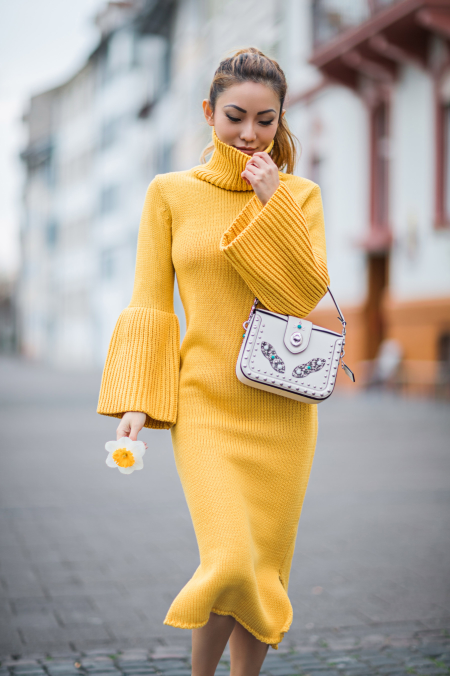 Yellow Knit Dress - Design Genius and the Dot that Changed the Face of Time, Movado // Notjessfashion.com