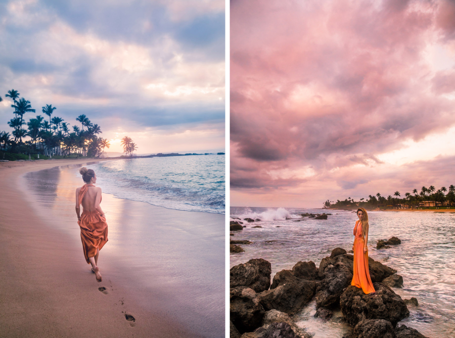Orange Dress Sunset Dorado Beach - Discover Puerto Rico's Best Kept Secret // NotJessFashion.com