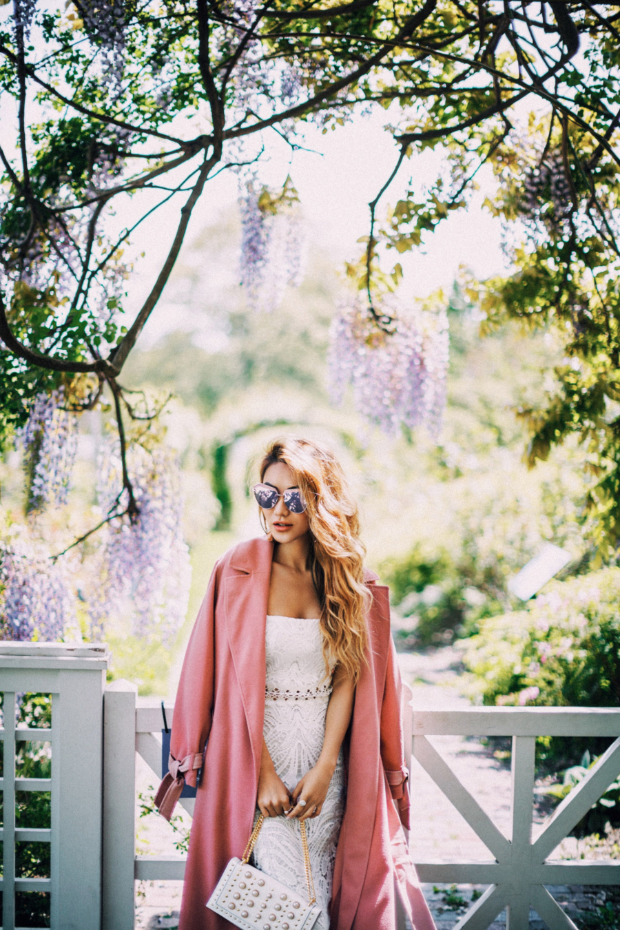Pink White Outfit - 9 Fresh Ways To Style Your Favorite Trench Coat For Any Occasion This Spring // NotJessFashion.com