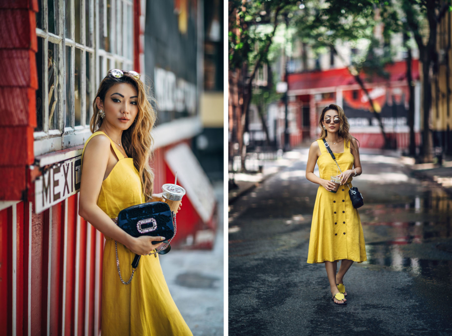Yellow Dress and Roger Vivier Crossbody - Perfect Yellow Dresses For All Your Summer Weekends // NotJessFashion
