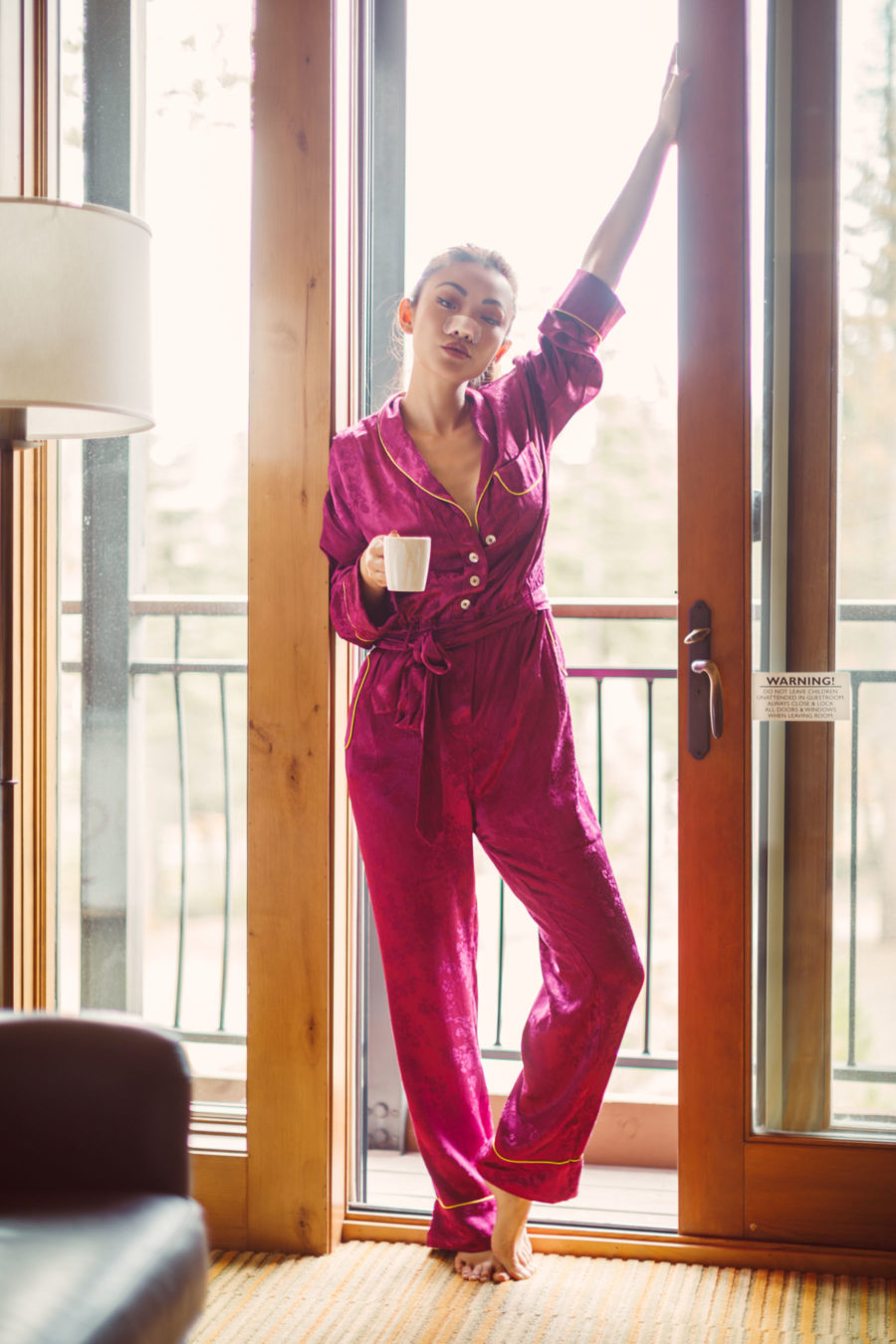 loungwear pieces you can wear out, silky pajama set // Notjessfashion.com
