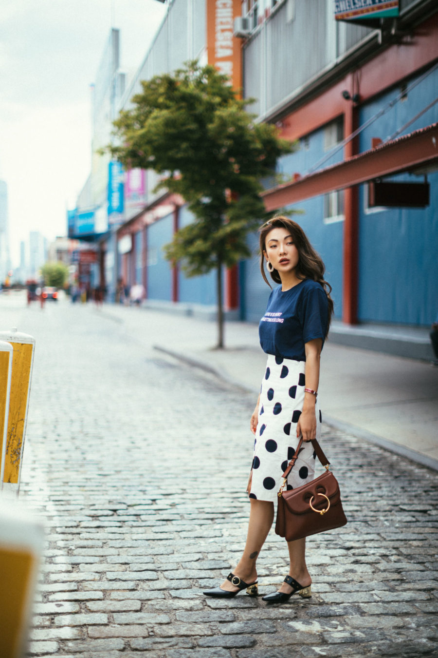 Stylish but Office Friendly Summer Outfit Ideas - polka dot skirt, pencil skirt, office outfit ideas // Notjessfashion.com