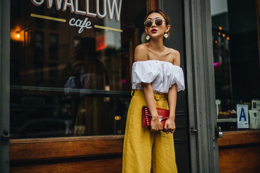 How To Style Yellow Wide-Leg Pants // NotJessFashion.com