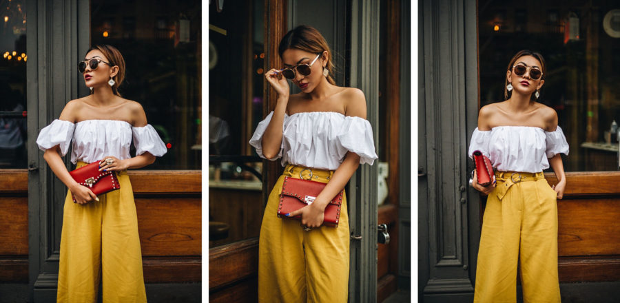 How To Style Yellow Wide-Leg Pants // NotJessFashion.com