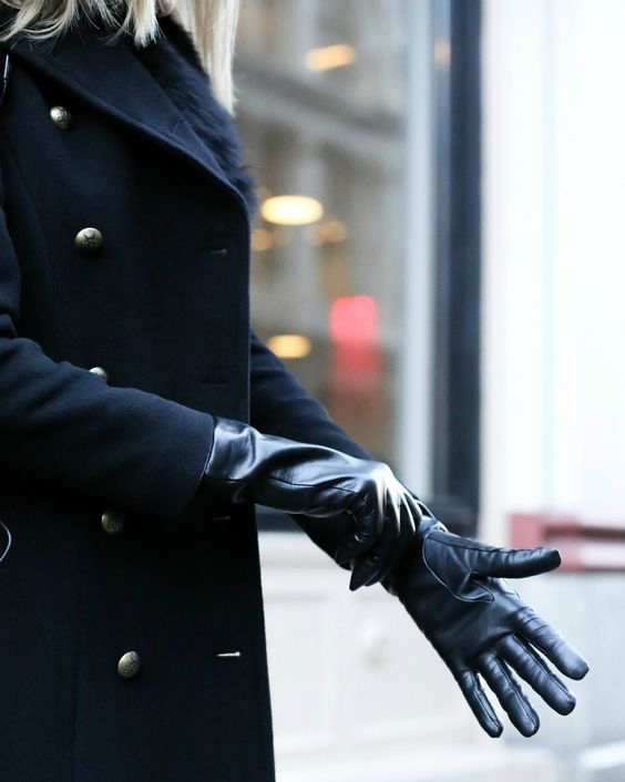 Chic Cold Weather Accessories - Leather Gloves Outfit // Notjessfashion.com