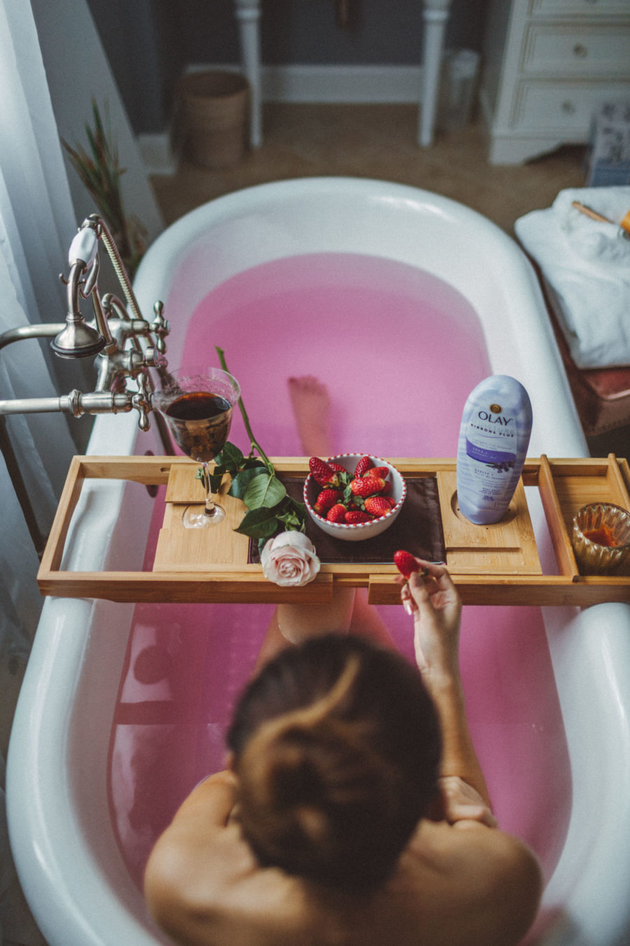 fashion blogger jessica wang shares her self-care guide at home in a pink bath // Jessica Wang -Notjessfashion.com