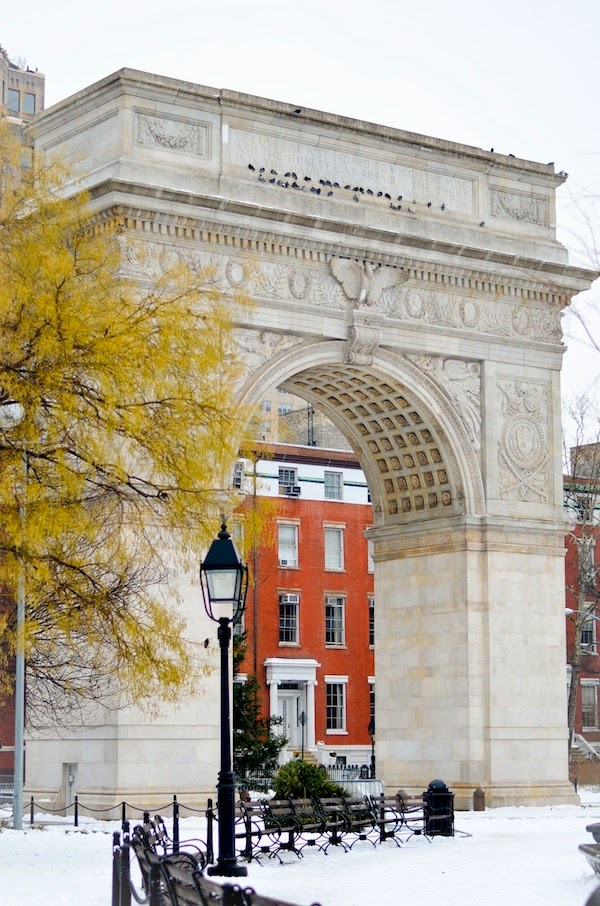 Places for Great Snow Photos - Washington Square Park in the Winter // Notjessfashion.com