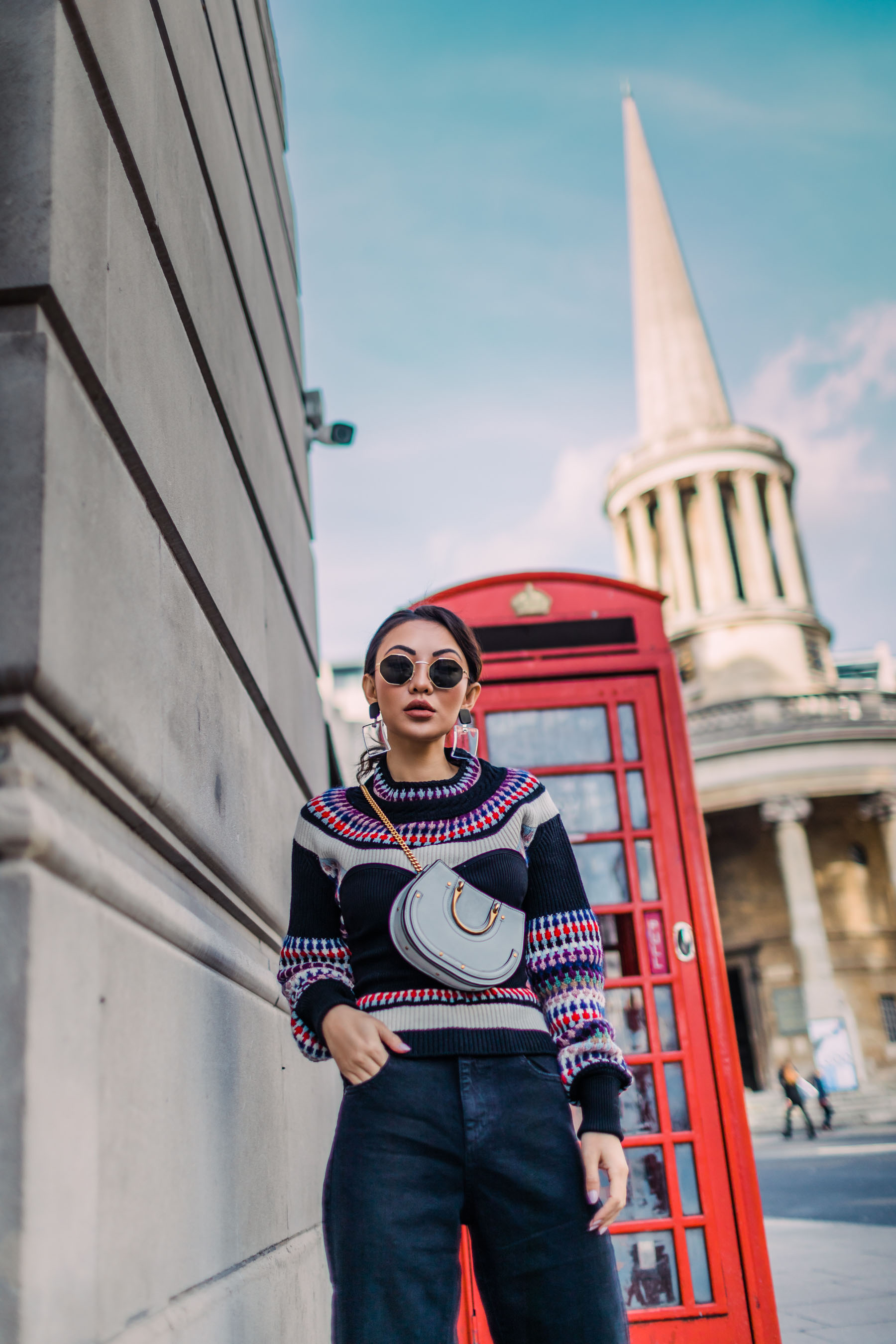 London Fashion Week Highlights - Burberry Sweater, Chloe Bag, fanny pack, LFW Street Style, London Fashion Week Outfits // Notjessfashion.com