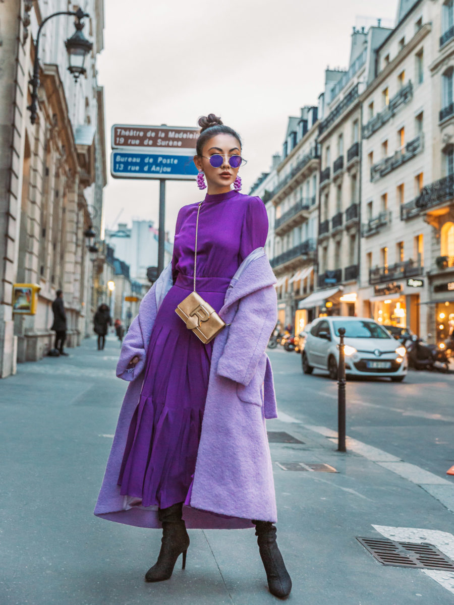 4 Purple Outfits That Prove The Color is Here to Stay - monochromatic purple outfit, pfw street style, fashion week outfits // Notjessfashion.com