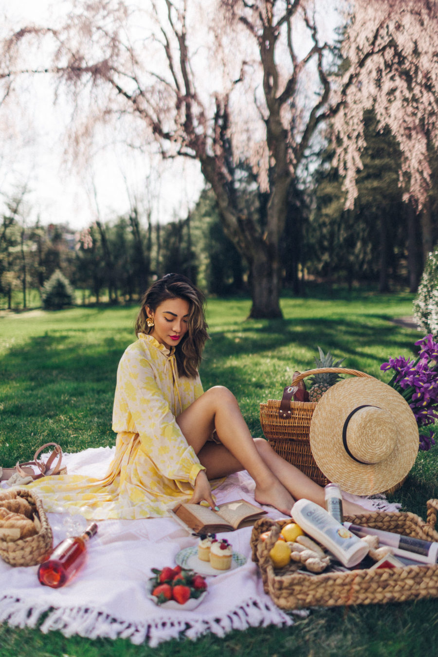 5 Perfect Summer Outfits for Every Activity - yellow sundress, flowy summer dress, straw tote, straw hat // Notjessfashion.com