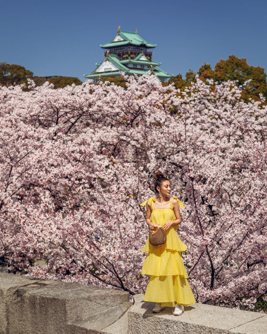 Osaka Castle sakura, Japan Travel Guide, luxury travel blogger // Notjessfashion.com