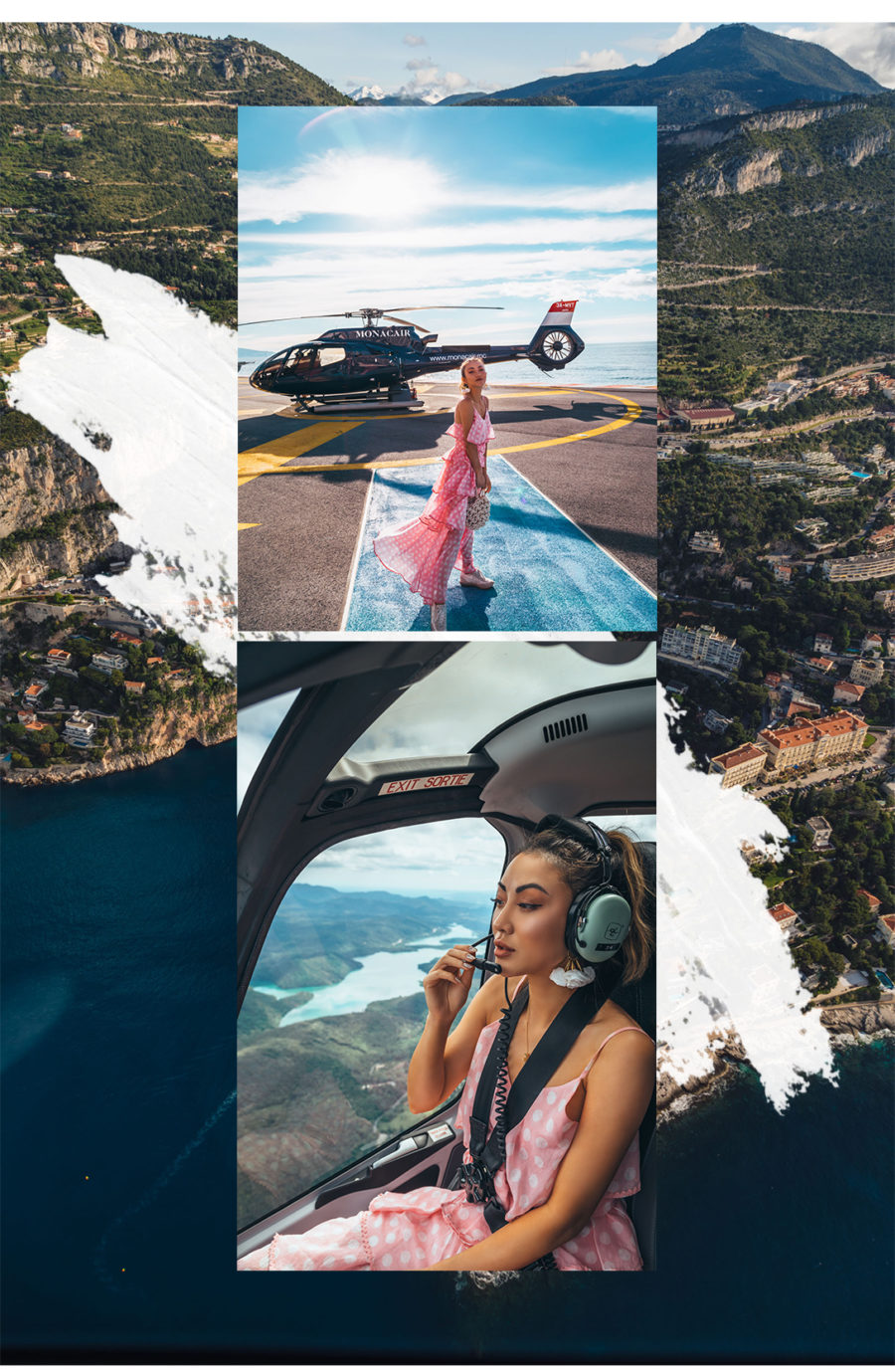 Monte Carlo with Fairmont x Le Labo - tiered dress and sneakers, pink tiered ruffle dress, dress and sneakers outfit, helicopter ride // Notjessfashion.com