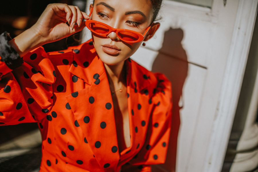 Biggest Fashion Trends for 2019 - red oval sunglasses, sunglass trends