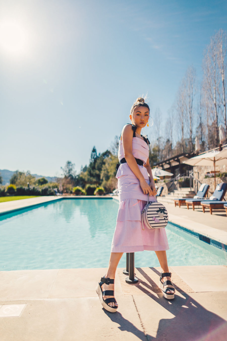 summer fashion trends 2019, chic summer outfit, ruffle skirt set, espadrille sandals // Notjessfashion.com