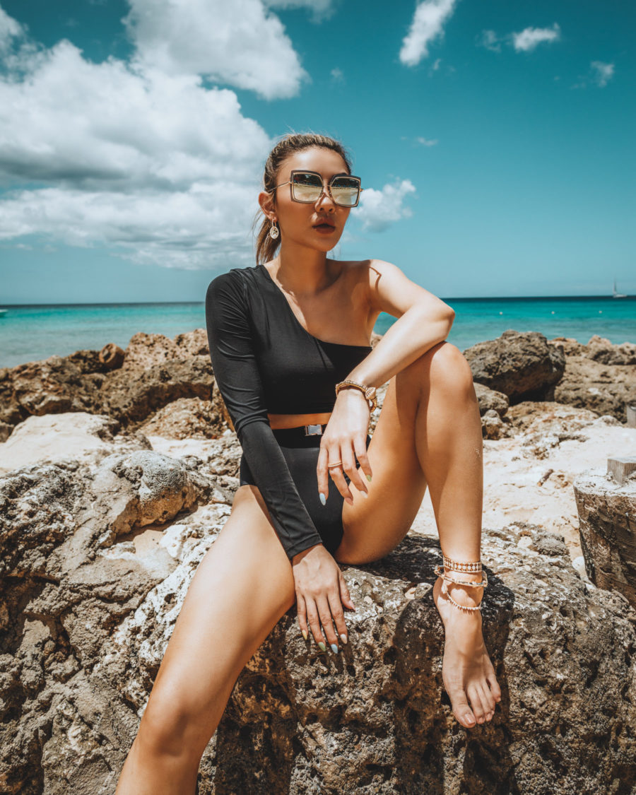 swimsuit trends for summer 2021, long-sleeve two piece swim set // Jessica Wang - Notjessfashion.com