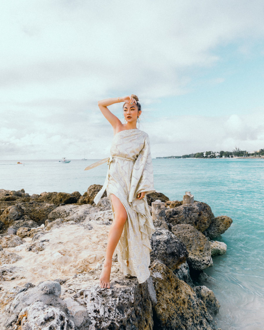 jessica wang wearing a beach wedding dress // Jessica Wang - Notjessfashion.com