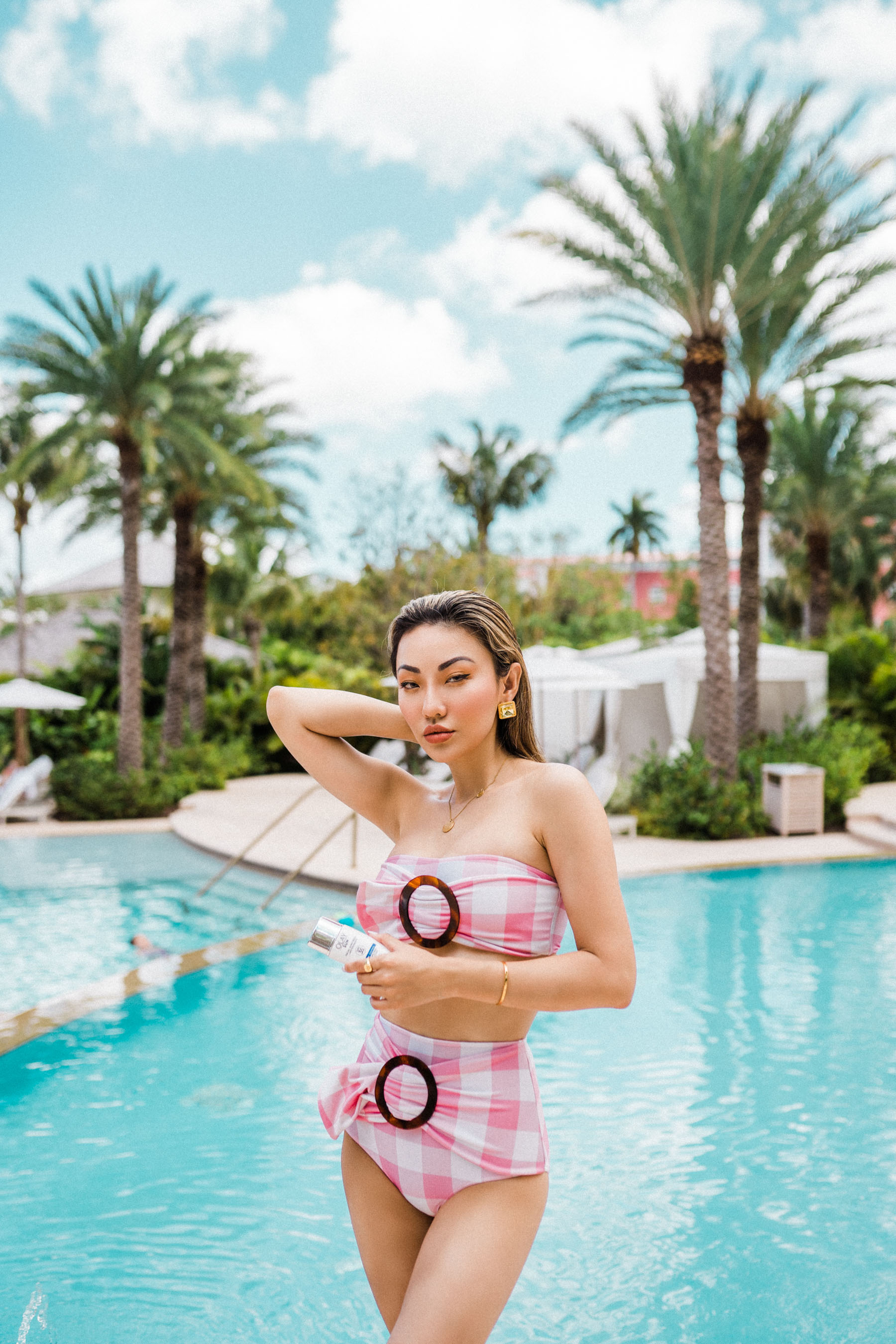 Olay Sun Face Sunscreen, beauty lesson, Rosewood Hotel, Bahamas, swimsuit // Notjessfashion.com