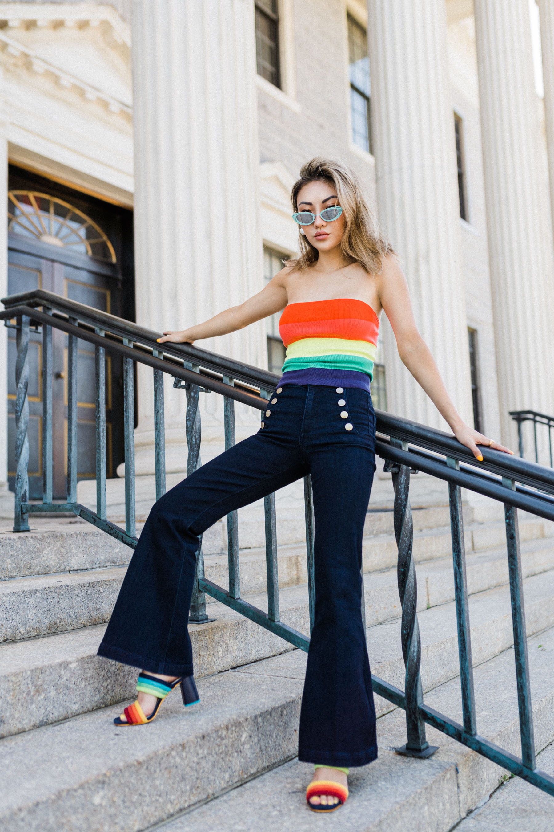 the power of fashion, how to make a statement with clothes, express love unites collection, rainbow tube top // Notjessfashion.com