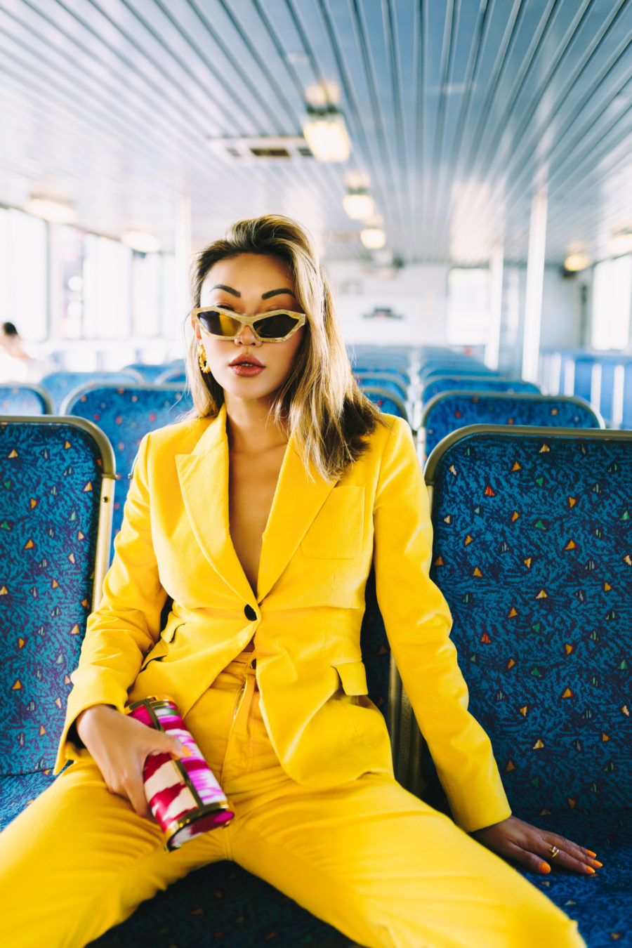 resort wear trends of 2020 featuring yellow suit // Notjessfashion.com
