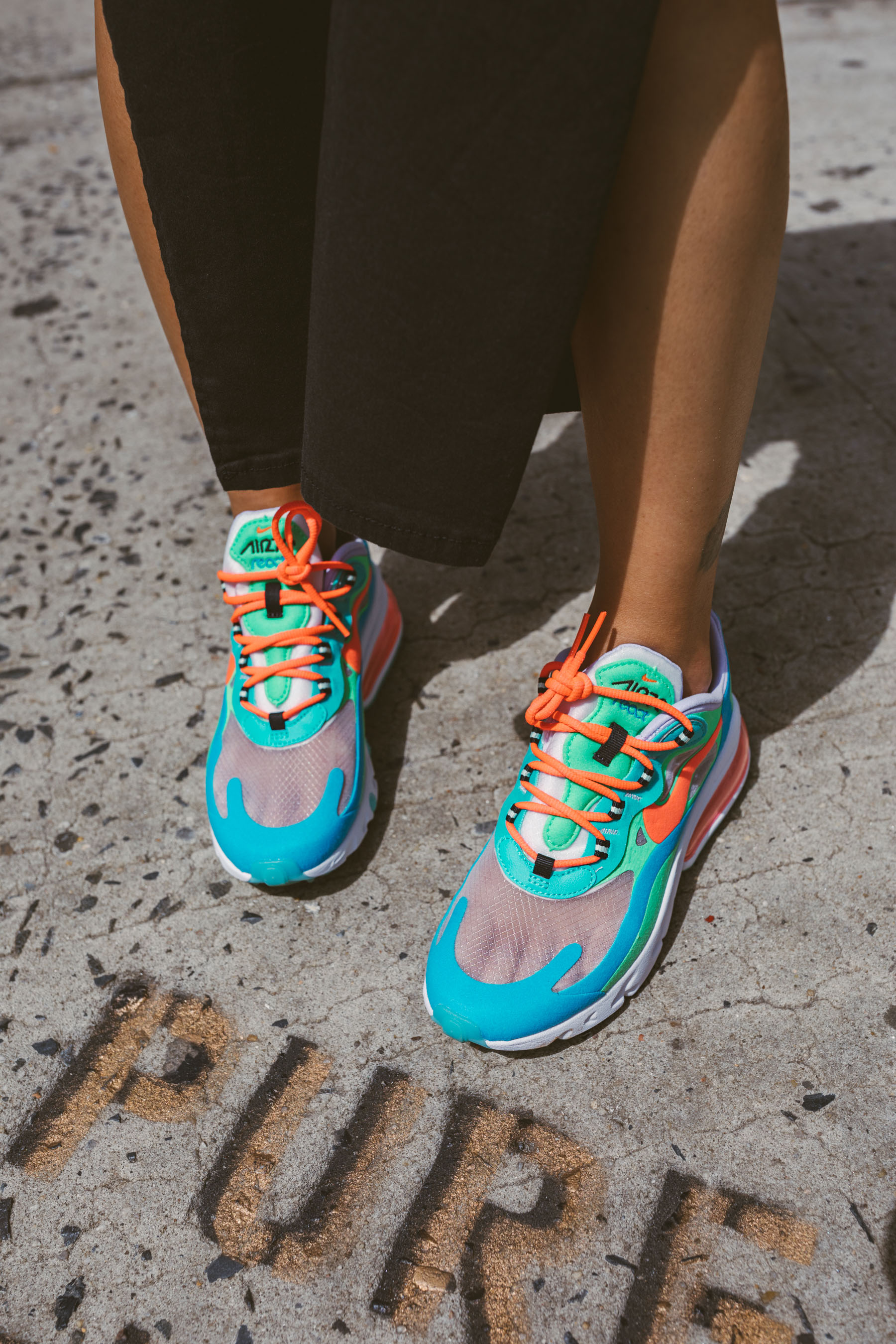 best fashion sneakers for fall, Nike React 270’s Women’s Psychedelic Colorway, Nike React 270 sneakers, bold sneakers // Notjessfashion.com