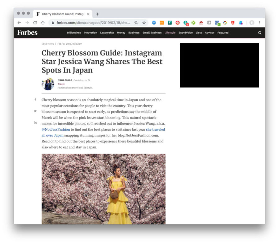 Forbes Magazine Jessica Wang Feature || NotJessFashion.com