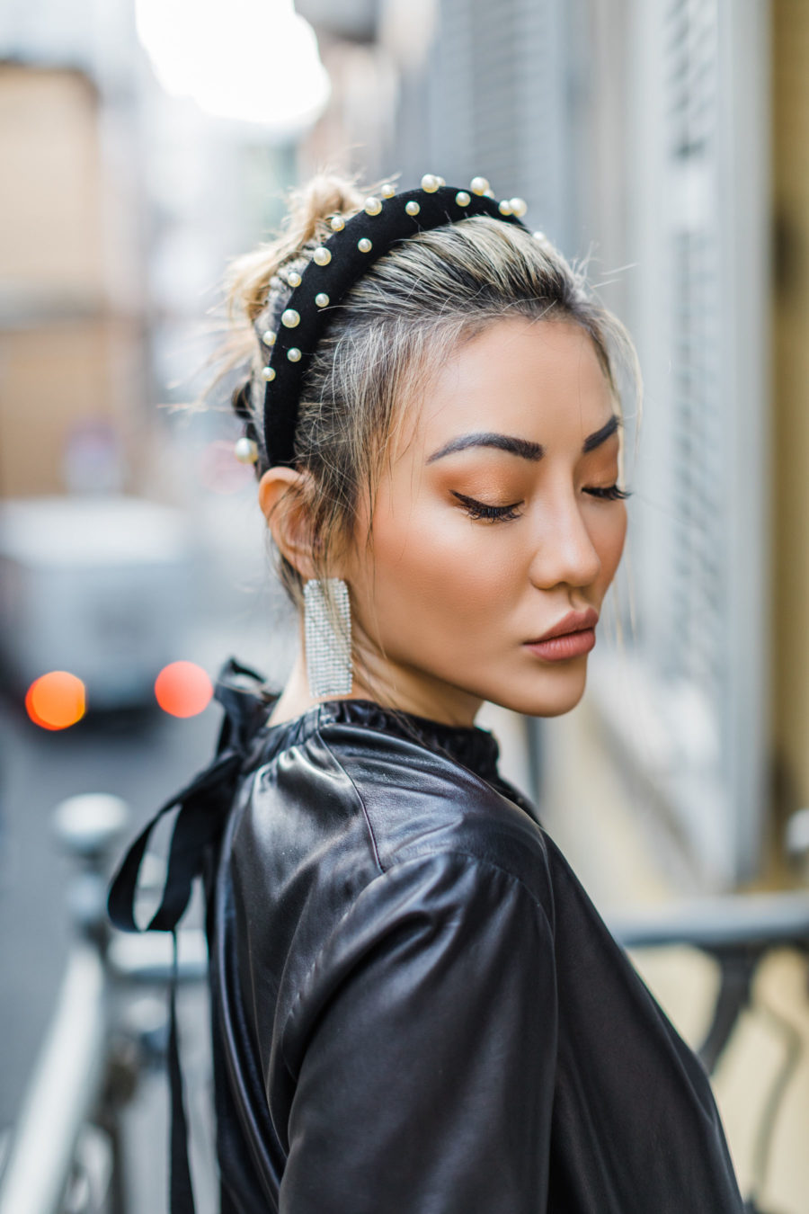 jessica wang wearing an embellished headband and sharing her favorite zoom friendly accessories // Jessica Wang - Notjessfashion.com