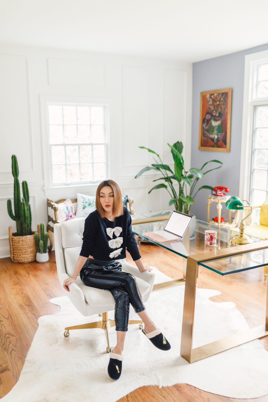fashion blogger jessica wang at her home office sharing ways to stay productive // Jessica Wang - Notjessfashion.com