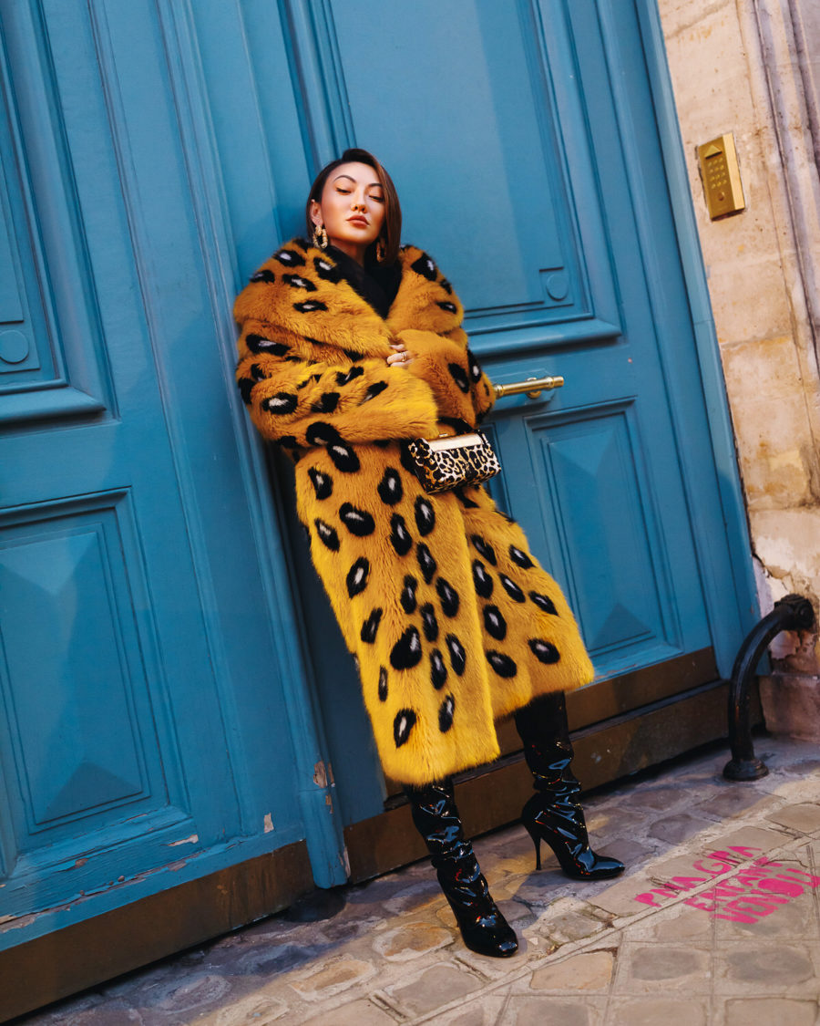 fashion blogger jessica wang wears ermanno scervino leopard coat and shares her favorite fashion brands of 2020 // Notjessfashion.com