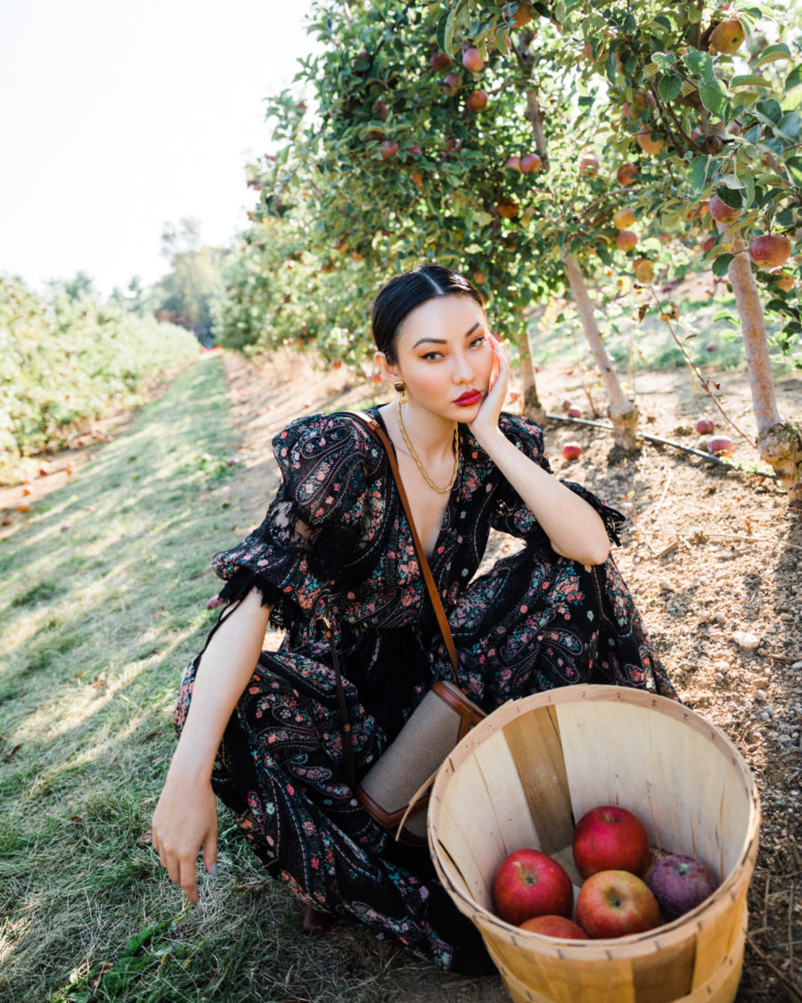 jessica wang wearing a black floral maxi dress while sharing her favorite pieces from some of the best Memorial day sales // Jessica Wang - Notjessfashion.com