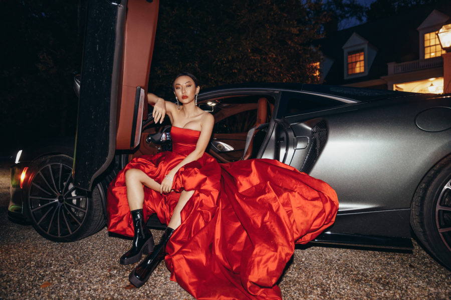 fashion blogger jessica wang wearing a red dress with chunky boots and sharing her favorite fashion items // Jessica Wang - Notjessfashion.com
