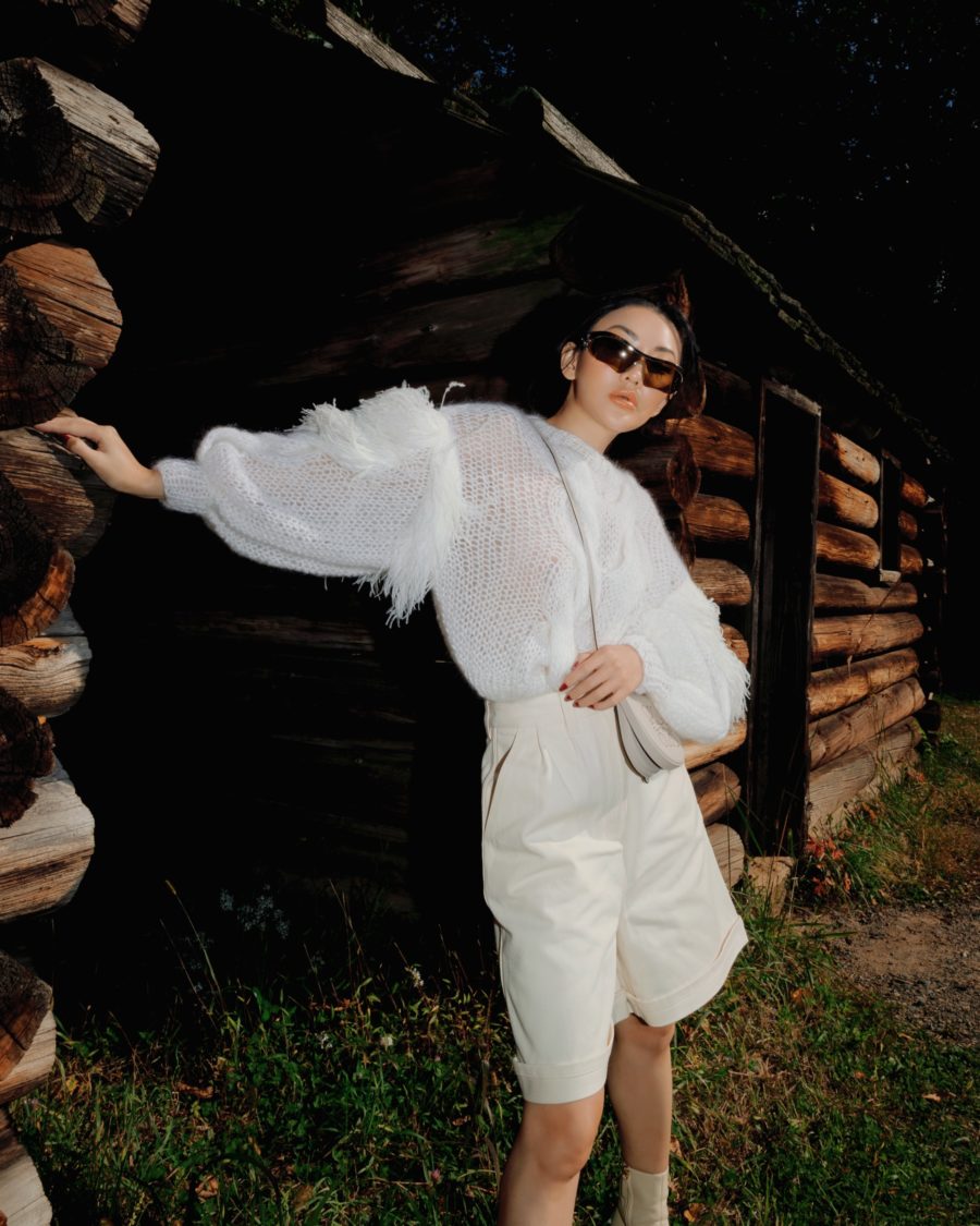jessica wang wearing a loewe outfit from mytheresa // Jessica Wang - Notjessfashion.com