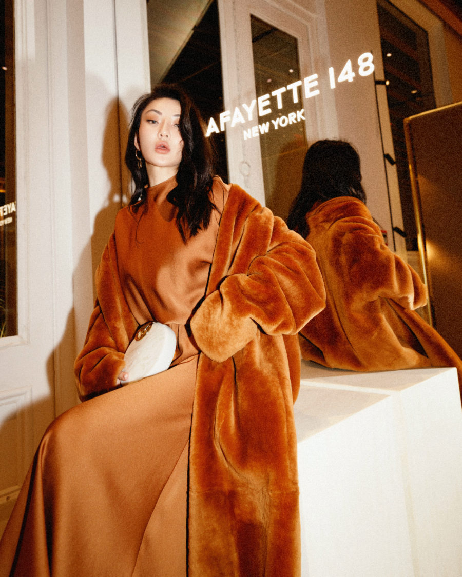 jessica wang wearing a camel outfit by lafayette for winter in nyc // Jessica Wang - Notjessfashion.com