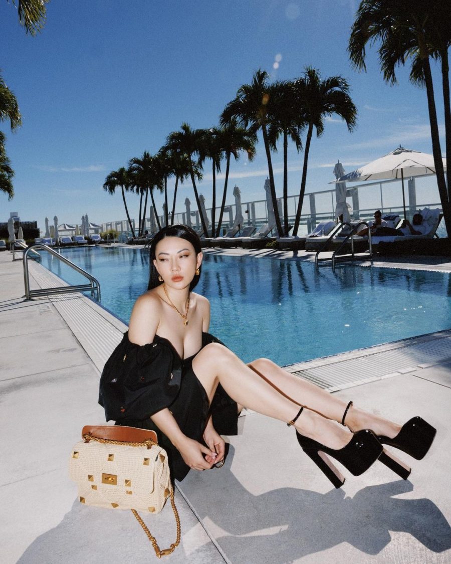 Jessica Wang wearing spring and summer shoe trends featuring a platform mary janes // Jessica Wang - Notjessfashion.com