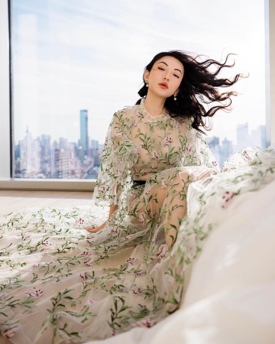 valentine's day outfit ideas featuring a sheer giambattista valli dress // Jessica Wang - Notjessfashion.com